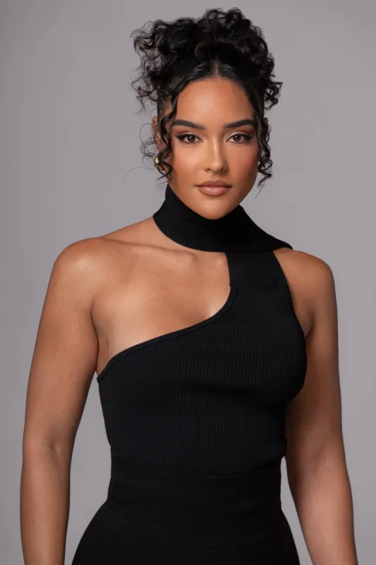 Black Anderson Ribbed Top sold by JLUXLABEL