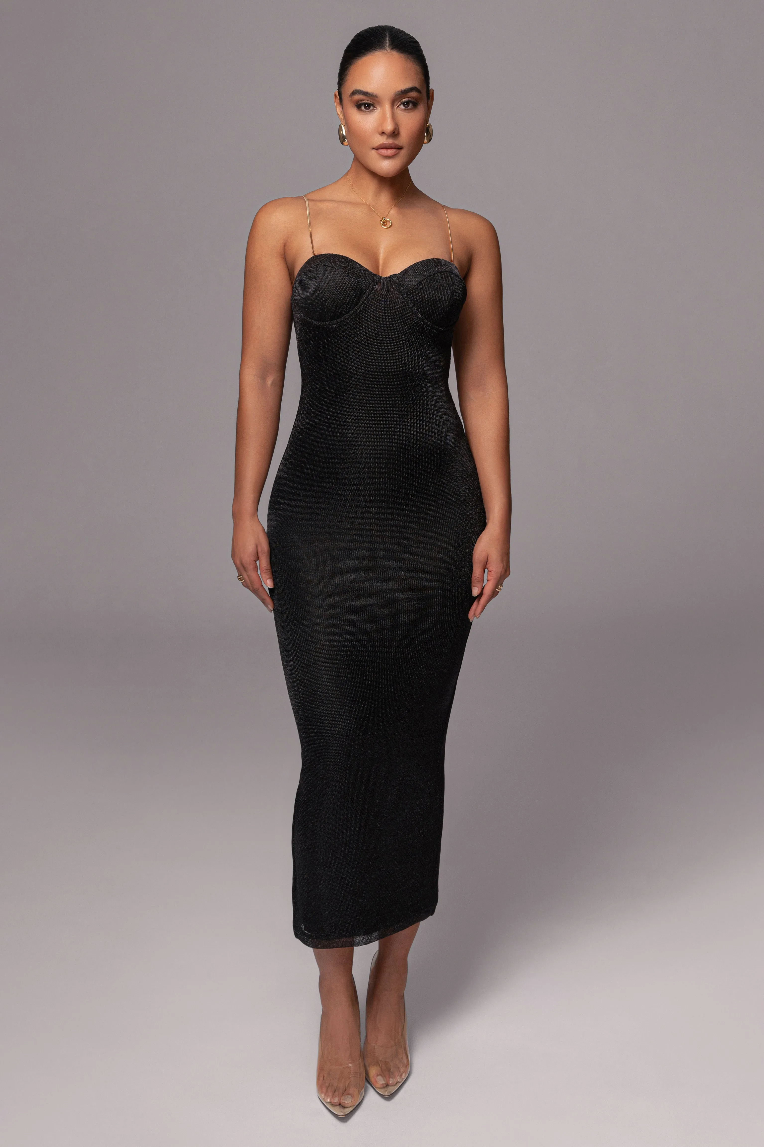 Black Twilight Elegance Maxi Dress sold by JLUXLABEL