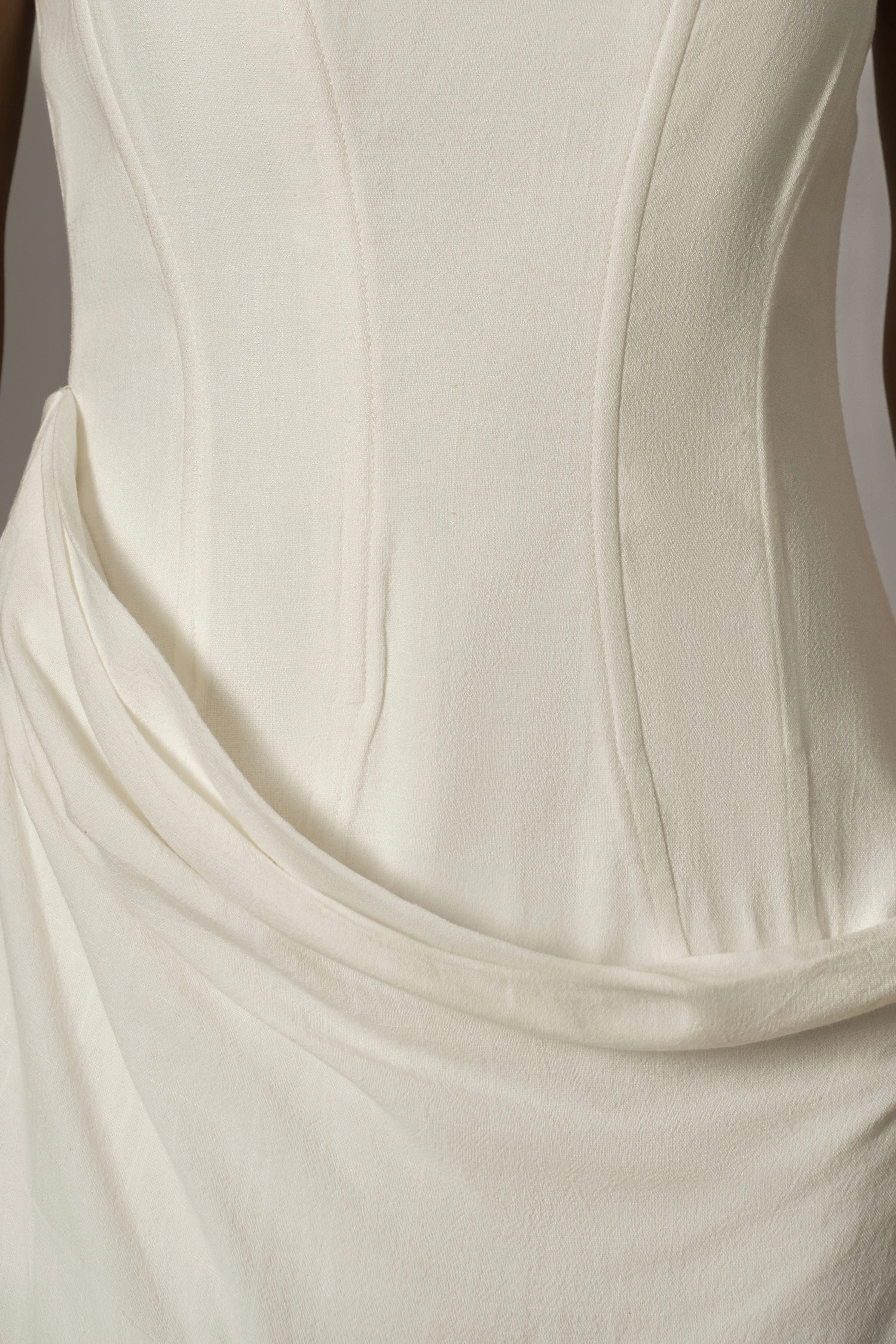 Ivory Journey Linen Maxi Dress sold by JLUXLABEL product image thumbnail 5