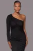 Black Dayanna Suede Midi Dress sold by JLUXLABEL