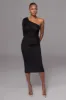 Black Dayanna Suede Midi Dress sold by JLUXLABEL