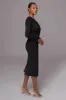 Black Dayanna Suede Midi Dress sold by JLUXLABEL