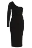 Black Dayanna Suede Midi Dress sold by JLUXLABEL
