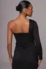 Black Dayanna Suede Midi Dress sold by JLUXLABEL