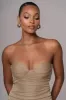 Gold Ruched Metallic Maxi Dress sold by JLUXLABEL