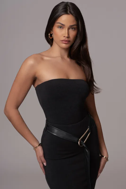 Black Classic Strapless Bodysuit sold by JLUXLABEL