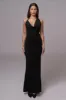 Black Aurora Draped Maxi Dress sold by JLUXLABEL