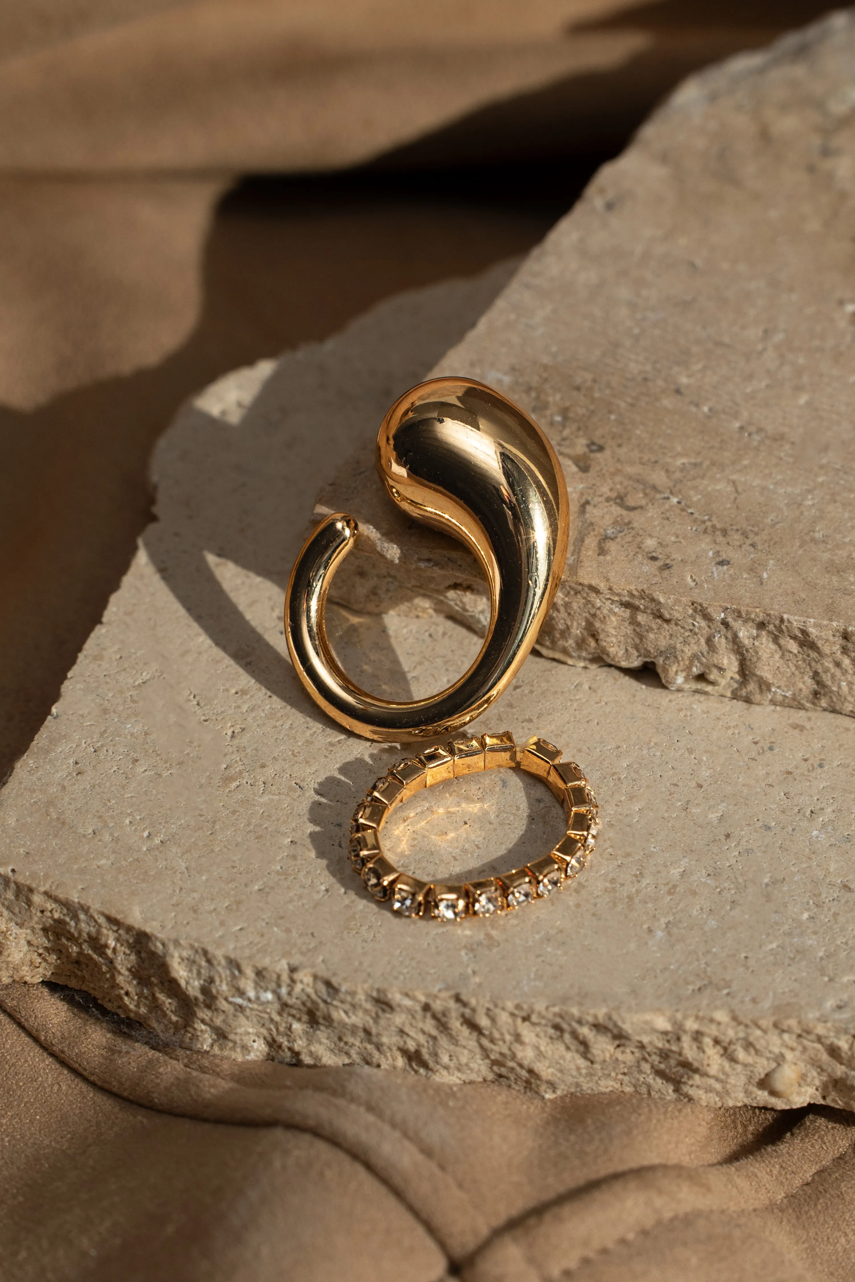 Gold Ria Ring Set sold by JLUXLABEL