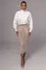 Taupe Sequin Midi Skirt sold by JLUXLABEL