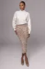 Taupe Sequin Midi Skirt sold by JLUXLABEL