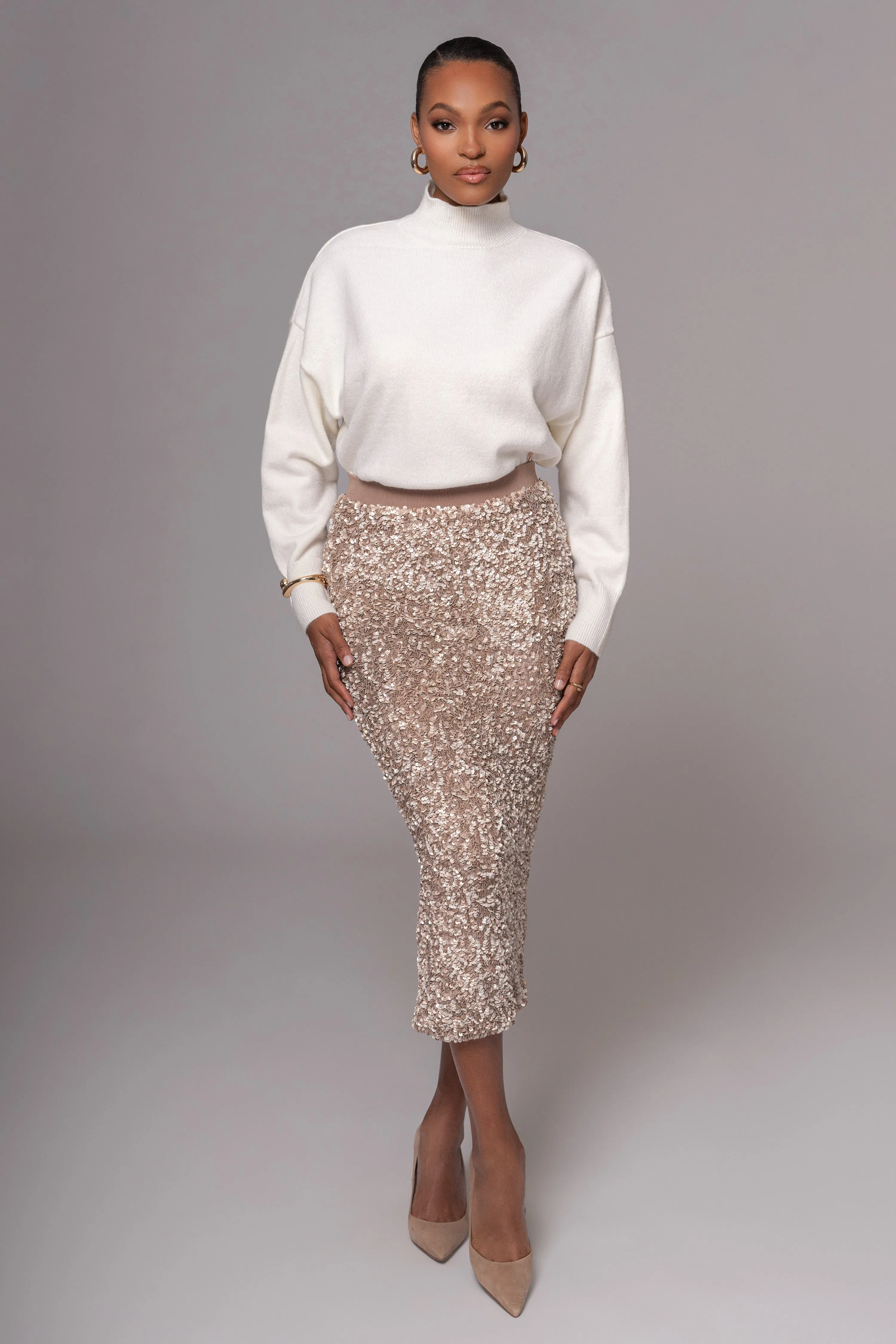 Ivory Turtleneck Sweater Top sold by JLUXLABEL product image thumbnail 2