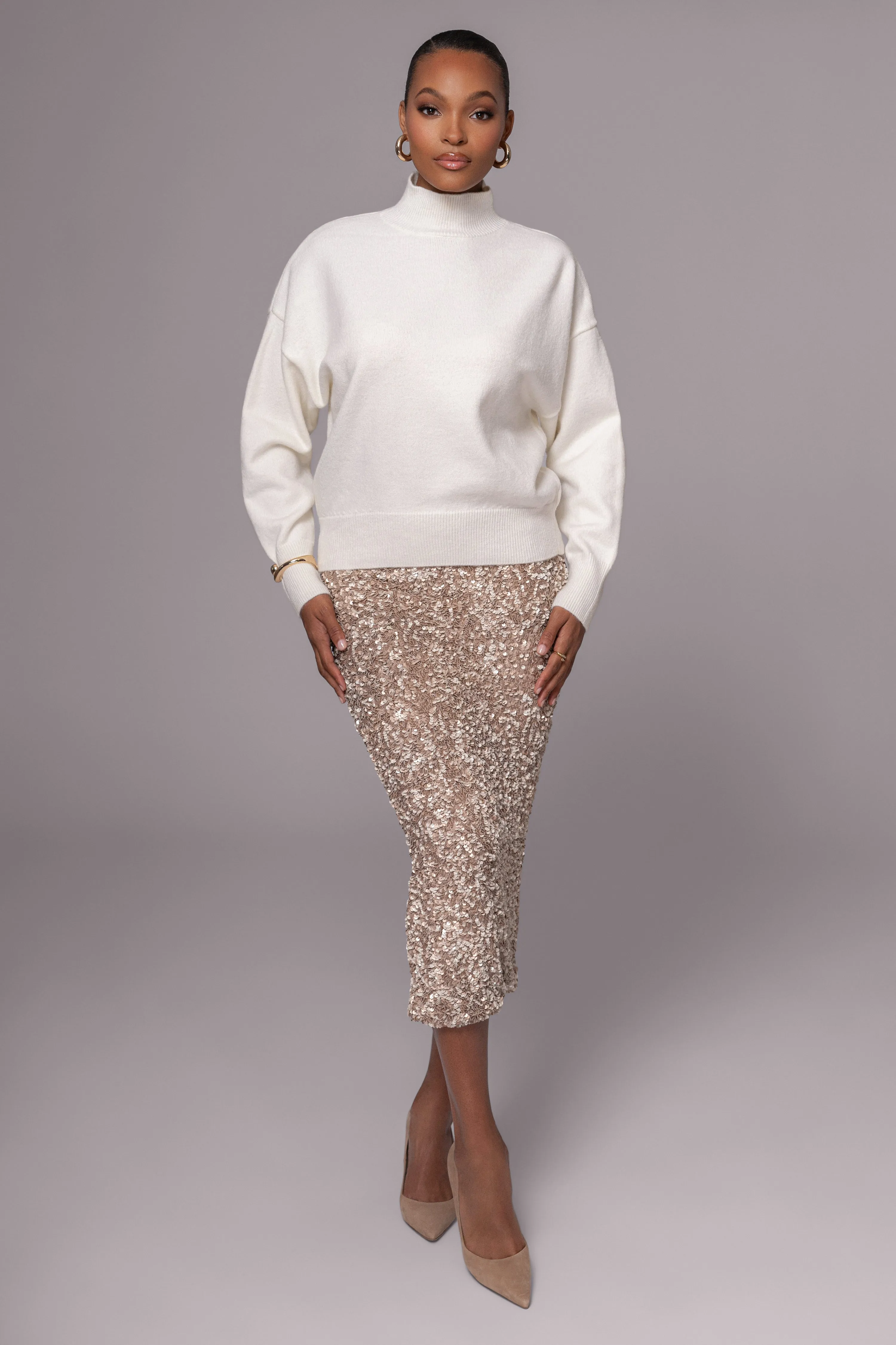 Ivory Turtleneck Sweater Top sold by JLUXLABEL product image thumbnail 5