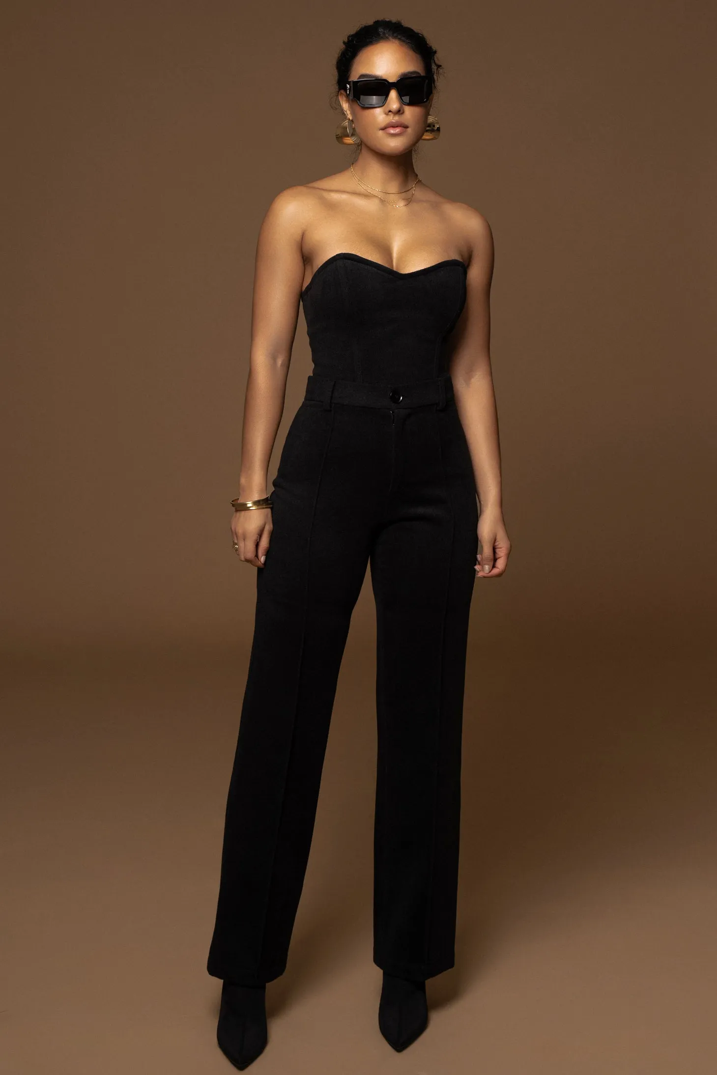 Black STAY SHARP TROUSER sold by JLUXLABEL product image thumbnail 3