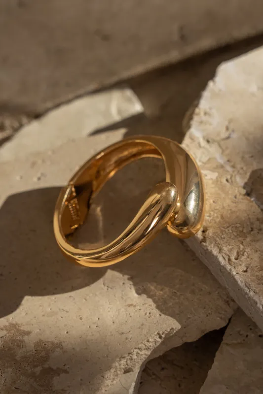 Gold Lori Hinge Bracelet sold by JLUXLABEL