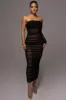 Black Denise Ruched Dress sold by JLUXLABEL