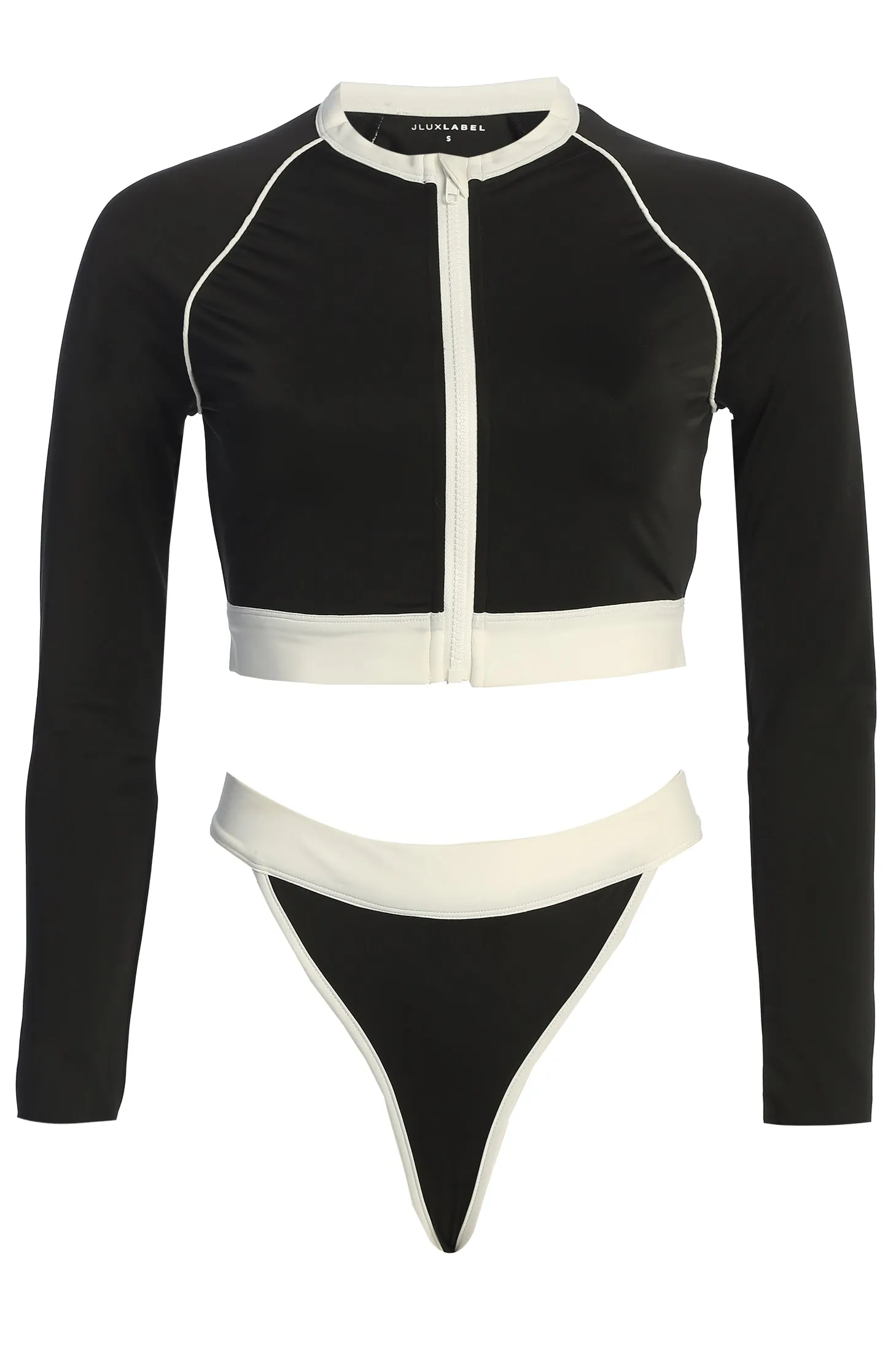 Black/White Contrast Bikini Set sold by JLUXLABEL product image thumbnail 2