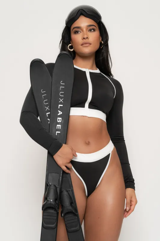Black/White Contrast Bikini Set made by JLUXLABEL