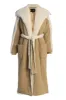 Beige/Ivory Contrast Sherpa Coat sold by JLUXLABEL