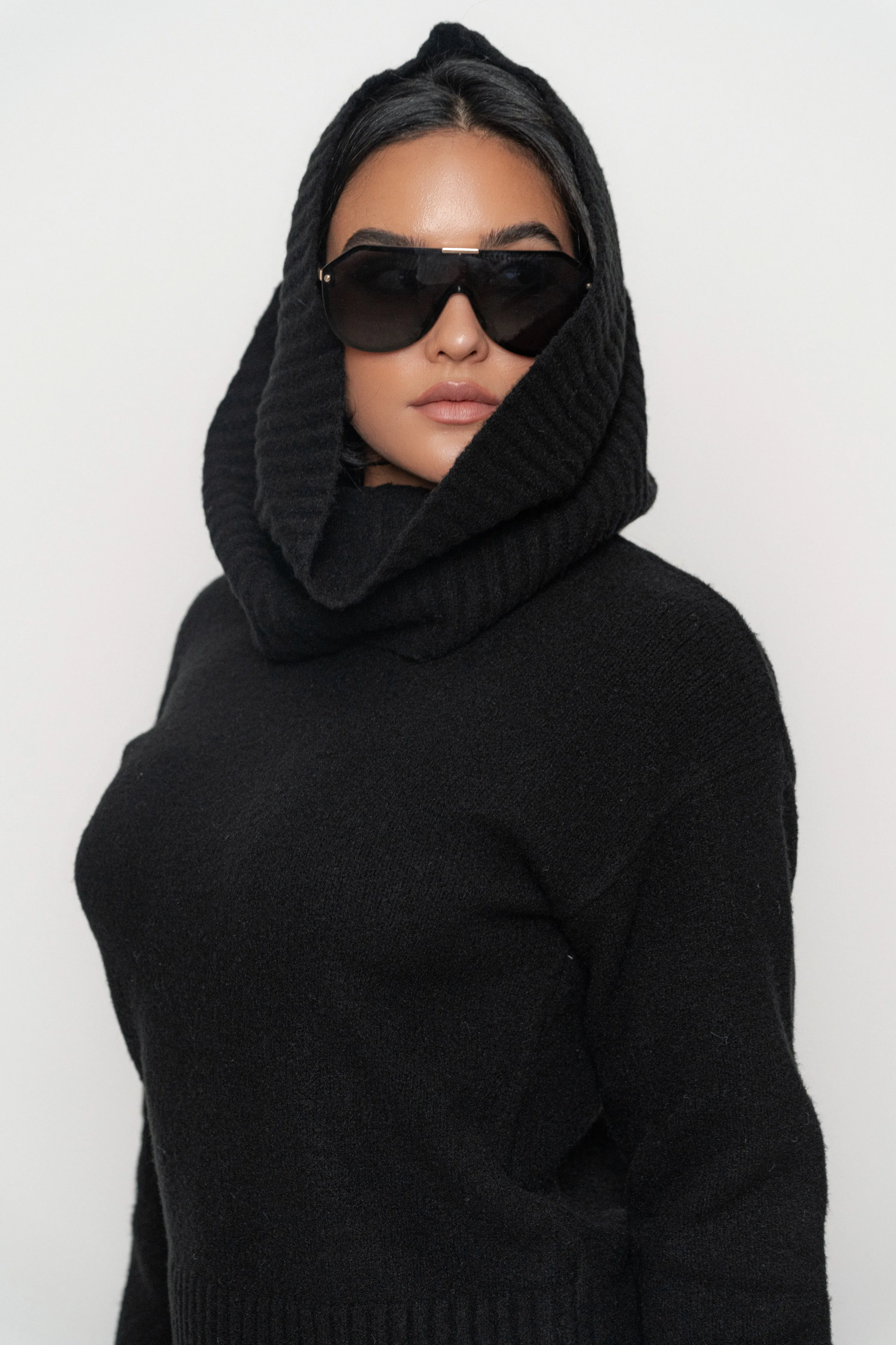 Black Sweater Scarf Top sold by JLUXLABEL product image thumbnail 5
