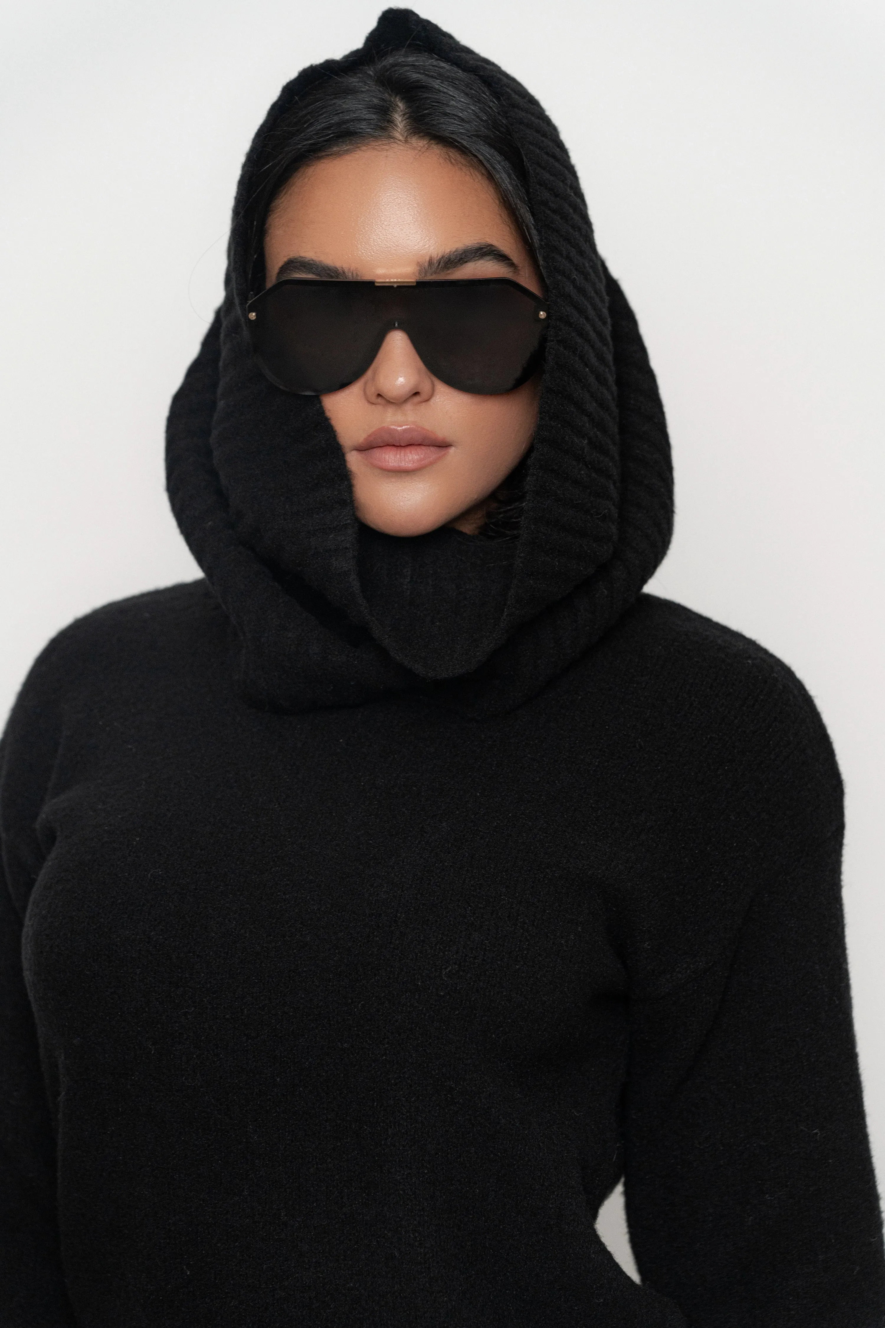 Black Sweater Scarf Top sold by JLUXLABEL product image thumbnail 2