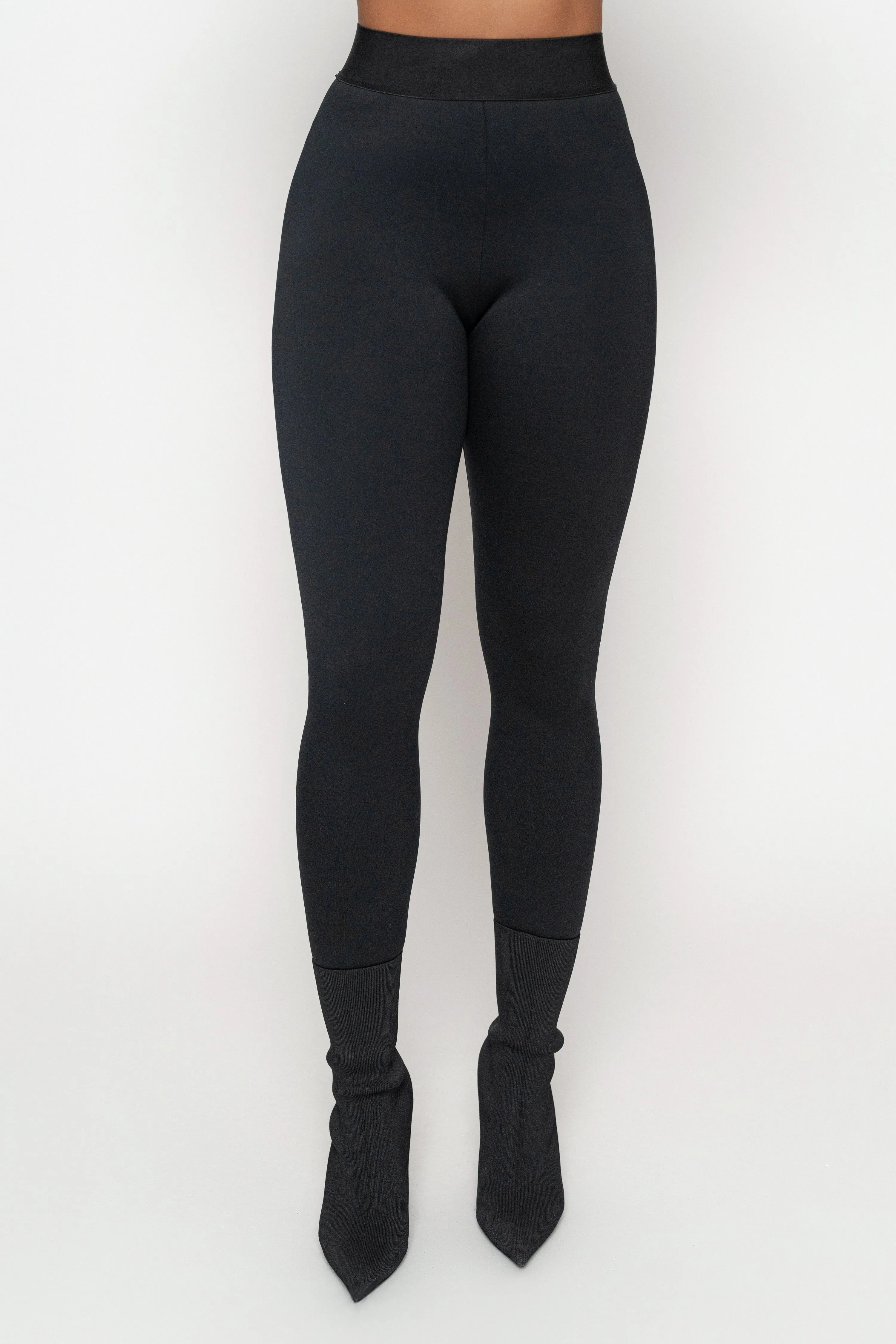 Black Essential High-Waist Leggings sold by JLUXLABEL product image thumbnail 3