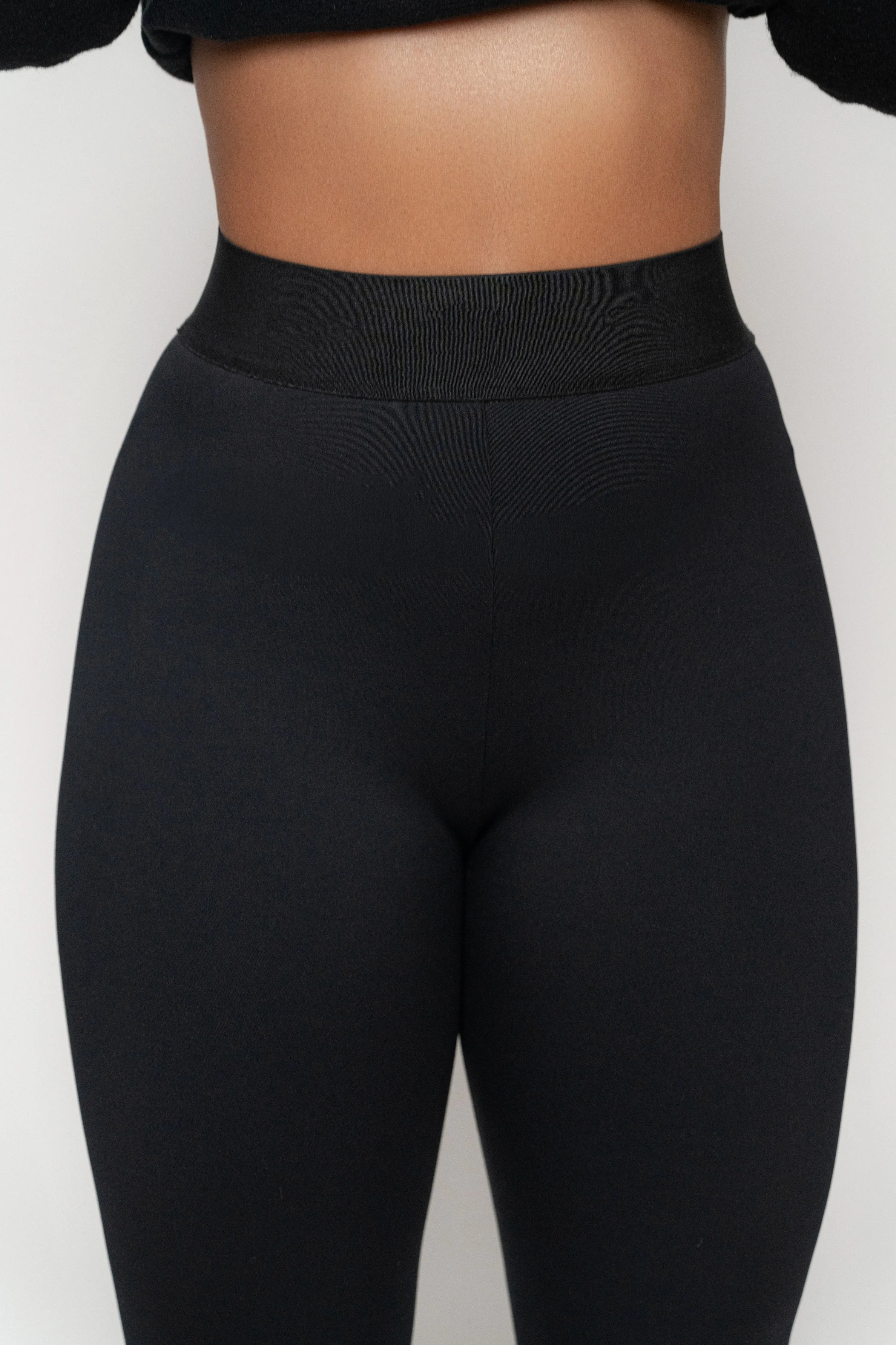 Black Essential High-Waist Leggings sold by JLUXLABEL product image thumbnail 4