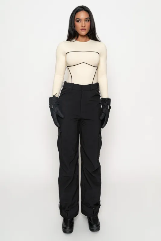 Black Snowfall Ski Pants sold by JLUXLABEL