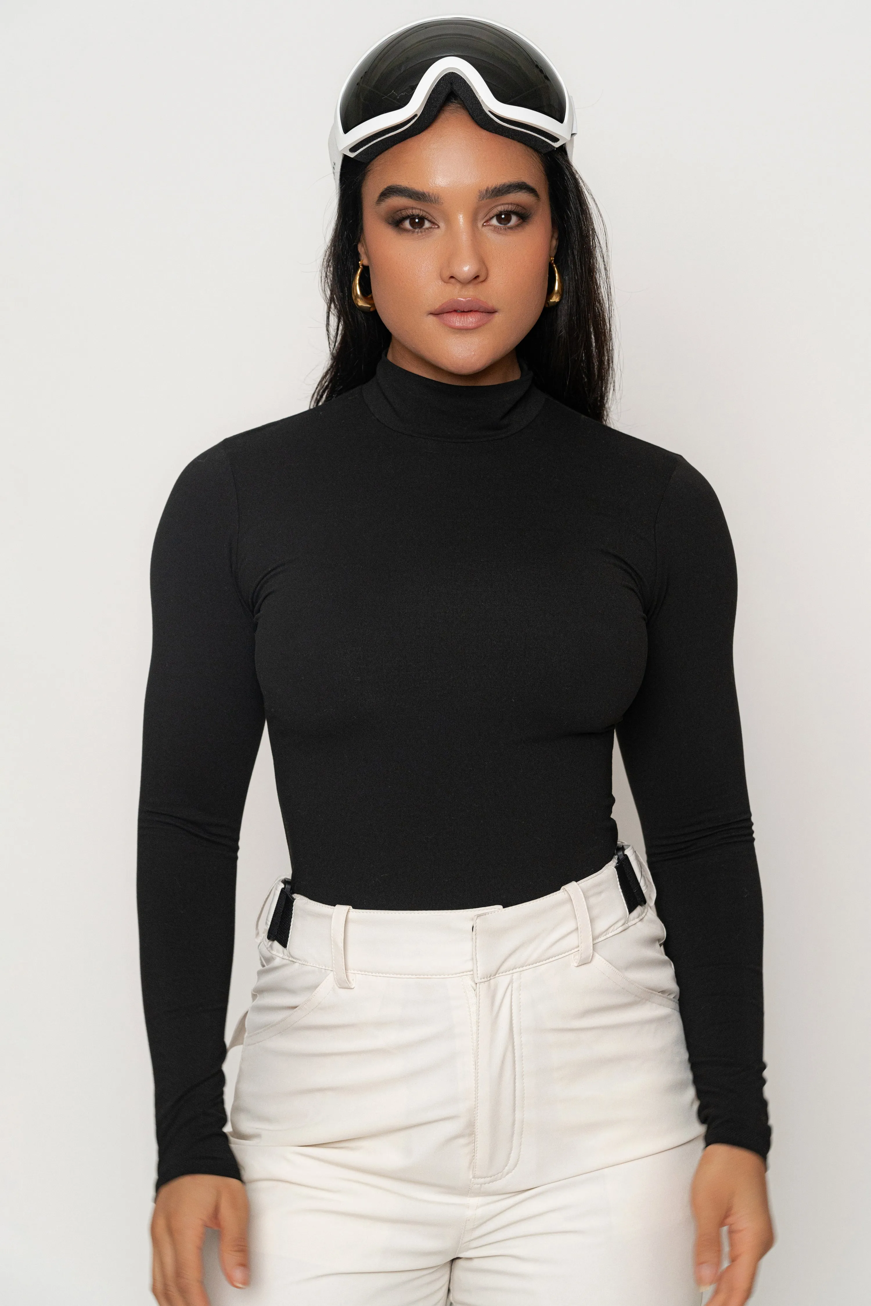 Black Turtleneck Long Sleeve Top sold by JLUXLABEL