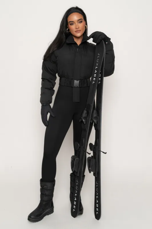 Black In Motion Nylon Jumpsuit sold by JLUXLABEL