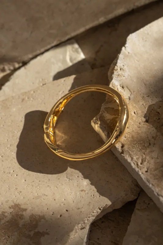 Gold Arcello Hinge Bracelet sold by JLUXLABEL