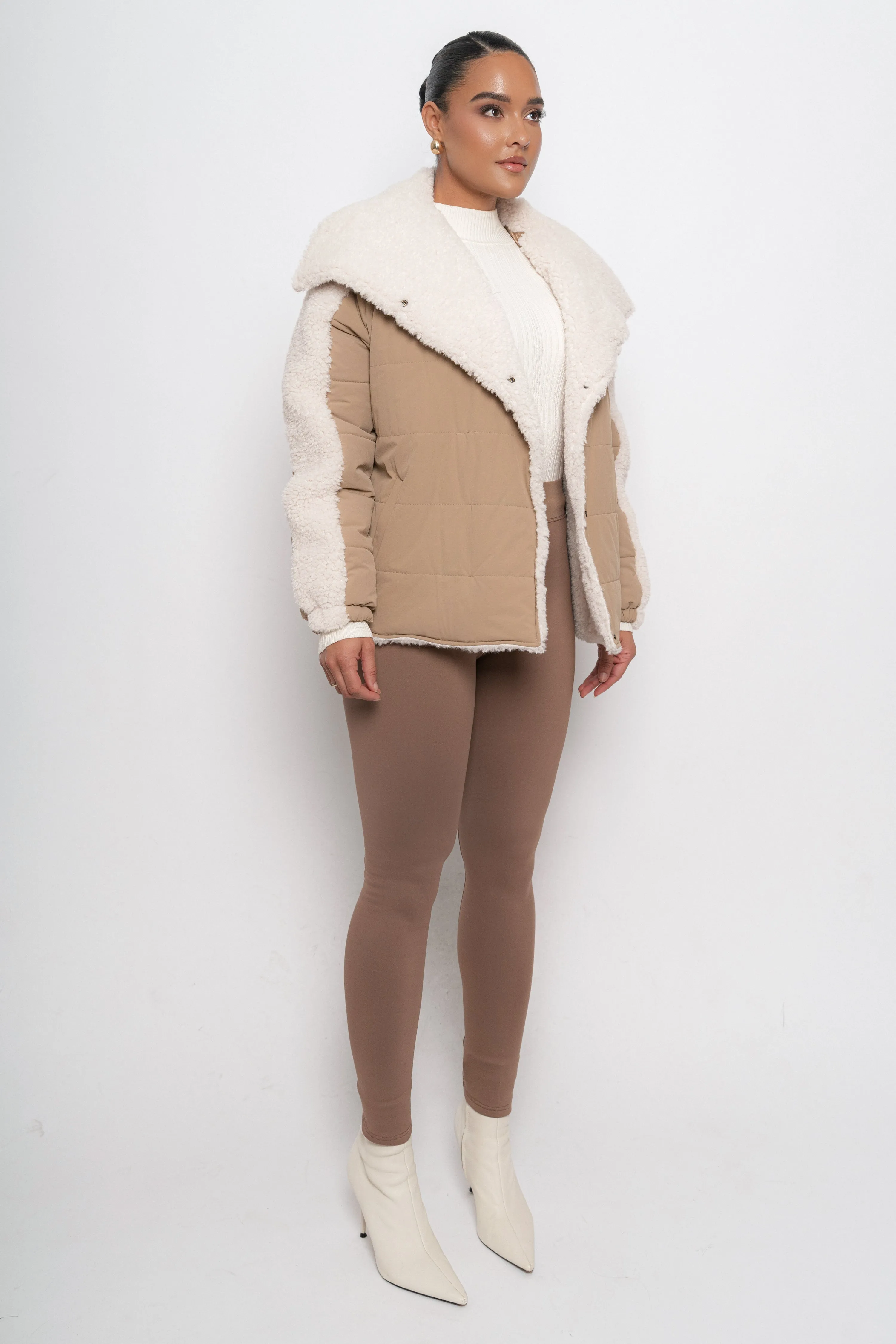 Brown Essential High-Waist Leggings sold by JLUXLABEL product image thumbnail 5