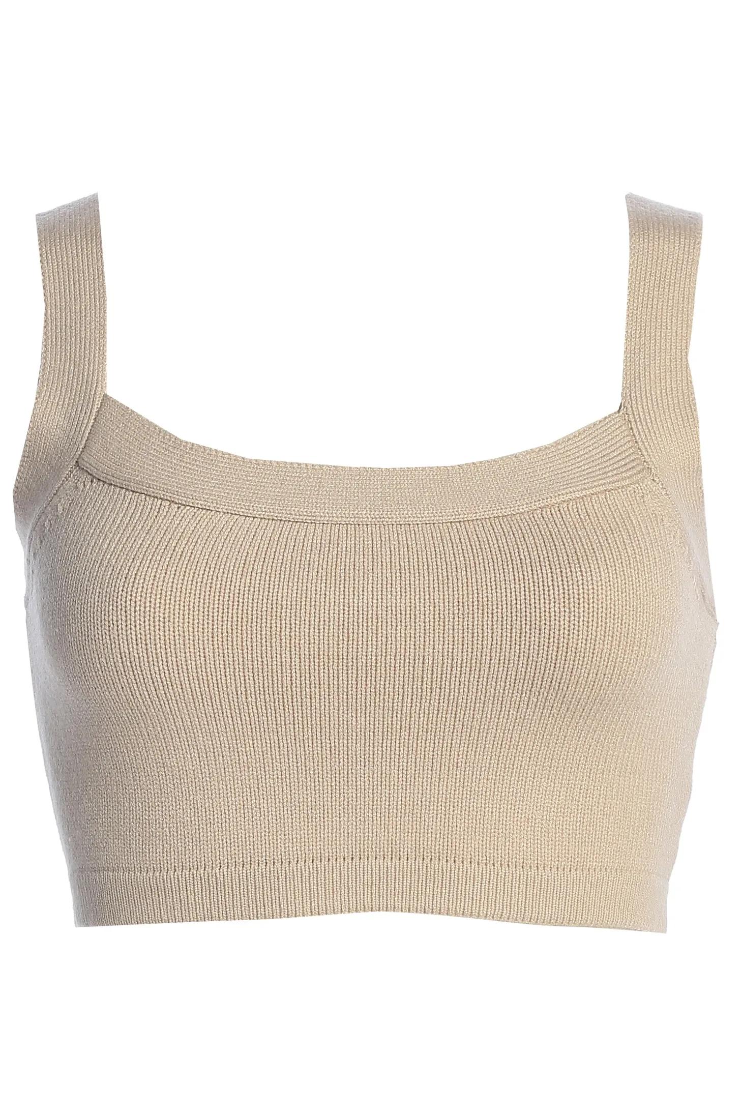 Beige Darlah Knit Crop Top sold by JLUXLABEL product image thumbnail 2
