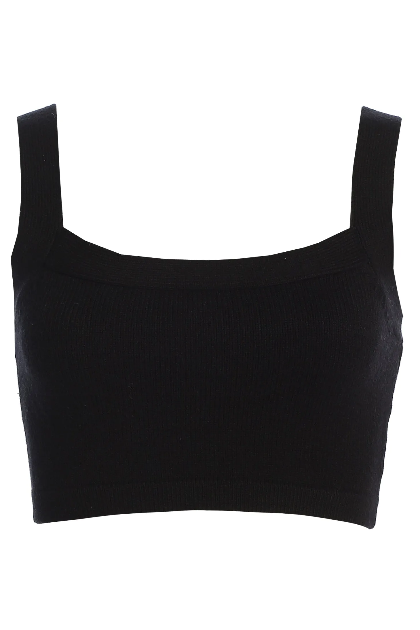 Black Darlah Knit Crop Top sold by JLUXLABEL product image thumbnail 2