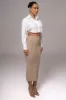 Taupe Jasmina Knit Skirt sold by JLUXLABEL
