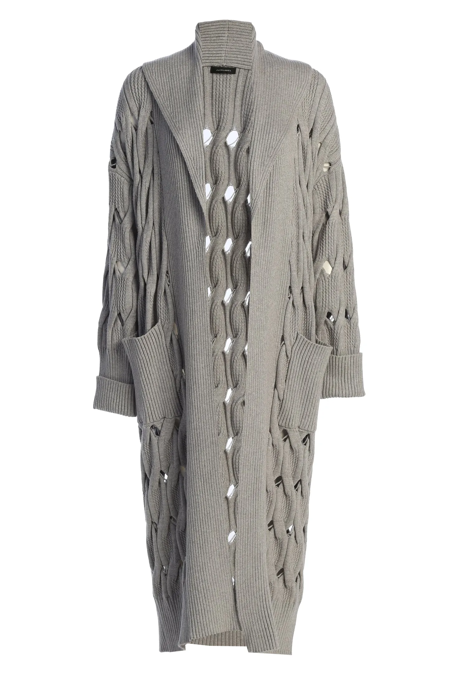 Heather Grey Brixton Knit Cardigan sold by JLUXLABEL product image thumbnail 4