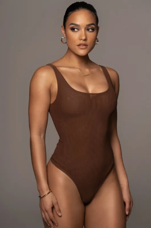 Chocolate Mesh Essentials Tank Bodysuit Undergarment sold by JLUXLABEL