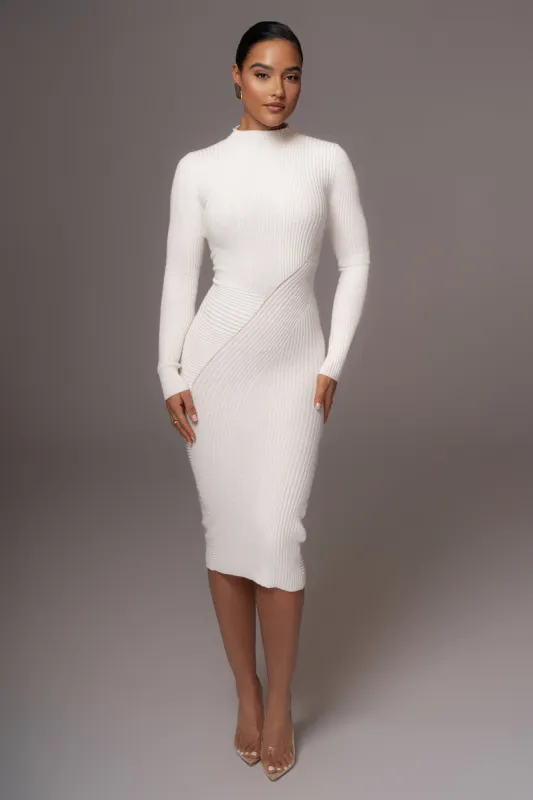 Ivory Eliz Midi Dress sold by JLUXLABEL