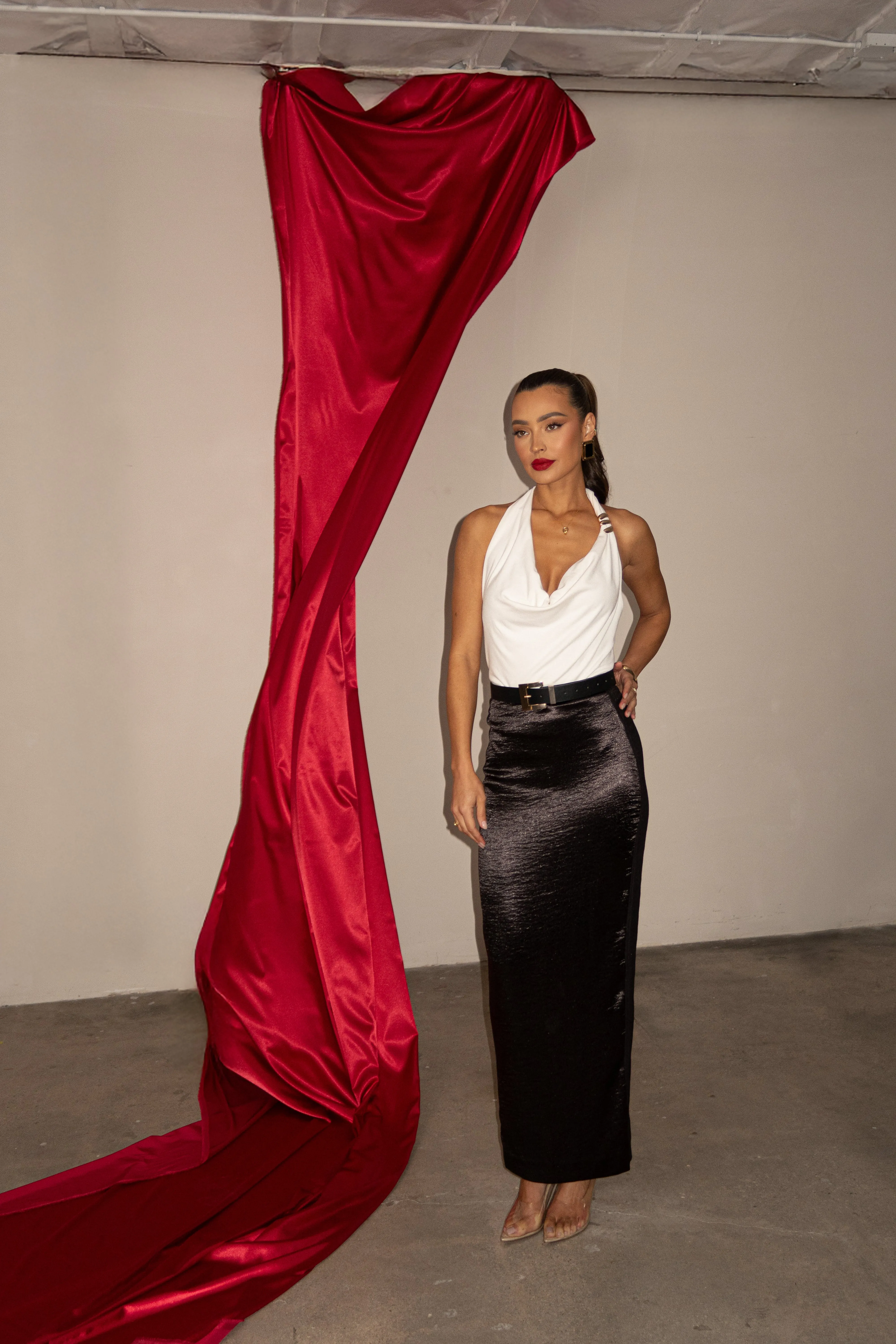 White Embellished Halter Top sold by JLUXLABEL product image thumbnail 3