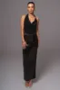 Black Embellished Halter Top sold by JLUXLABEL