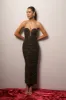 Black/Gold Metallic Mesh Maxi Dress sold by JLUXLABEL