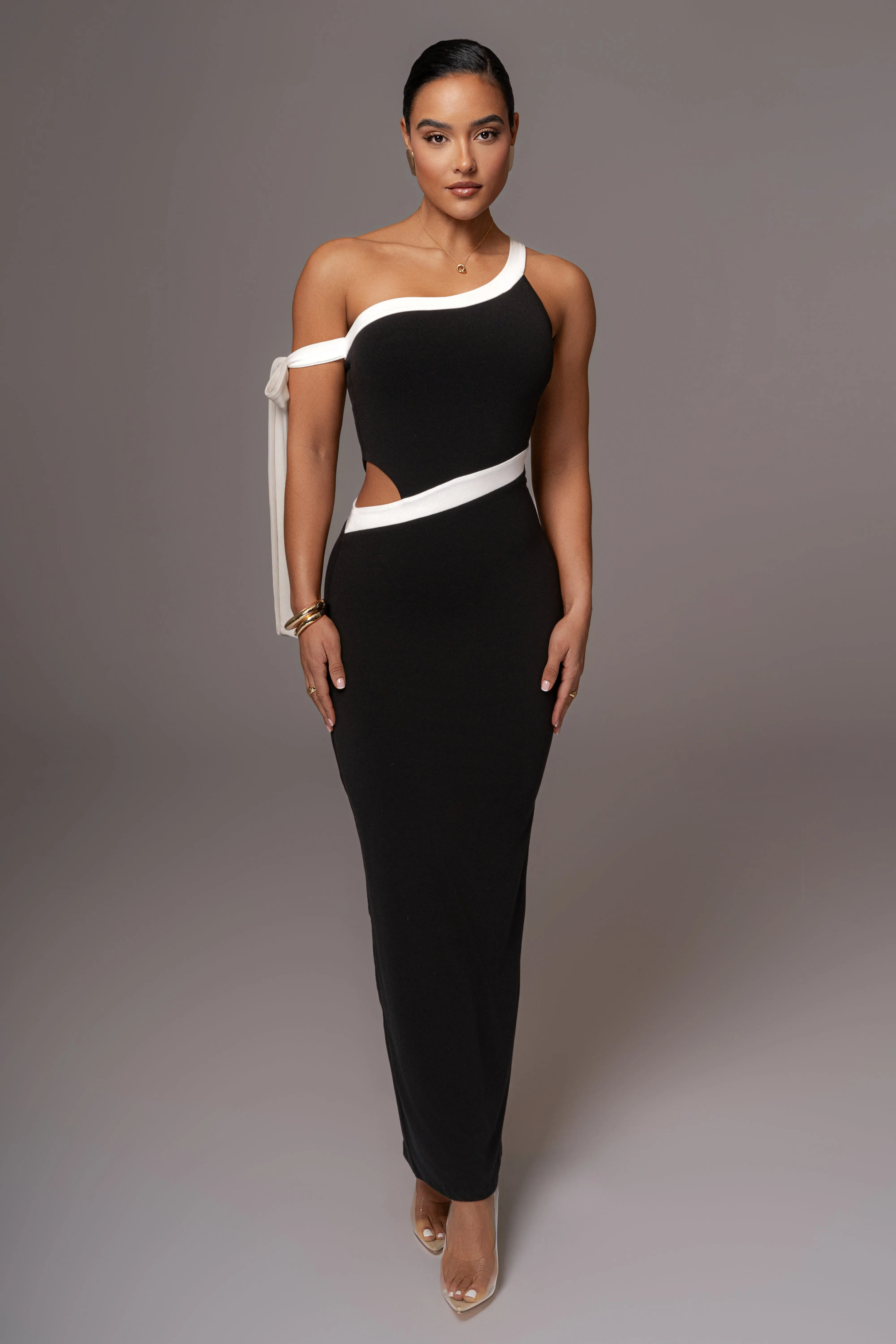 Black Jorden Contrast Maxi Dress sold by JLUXLABEL product image thumbnail 3