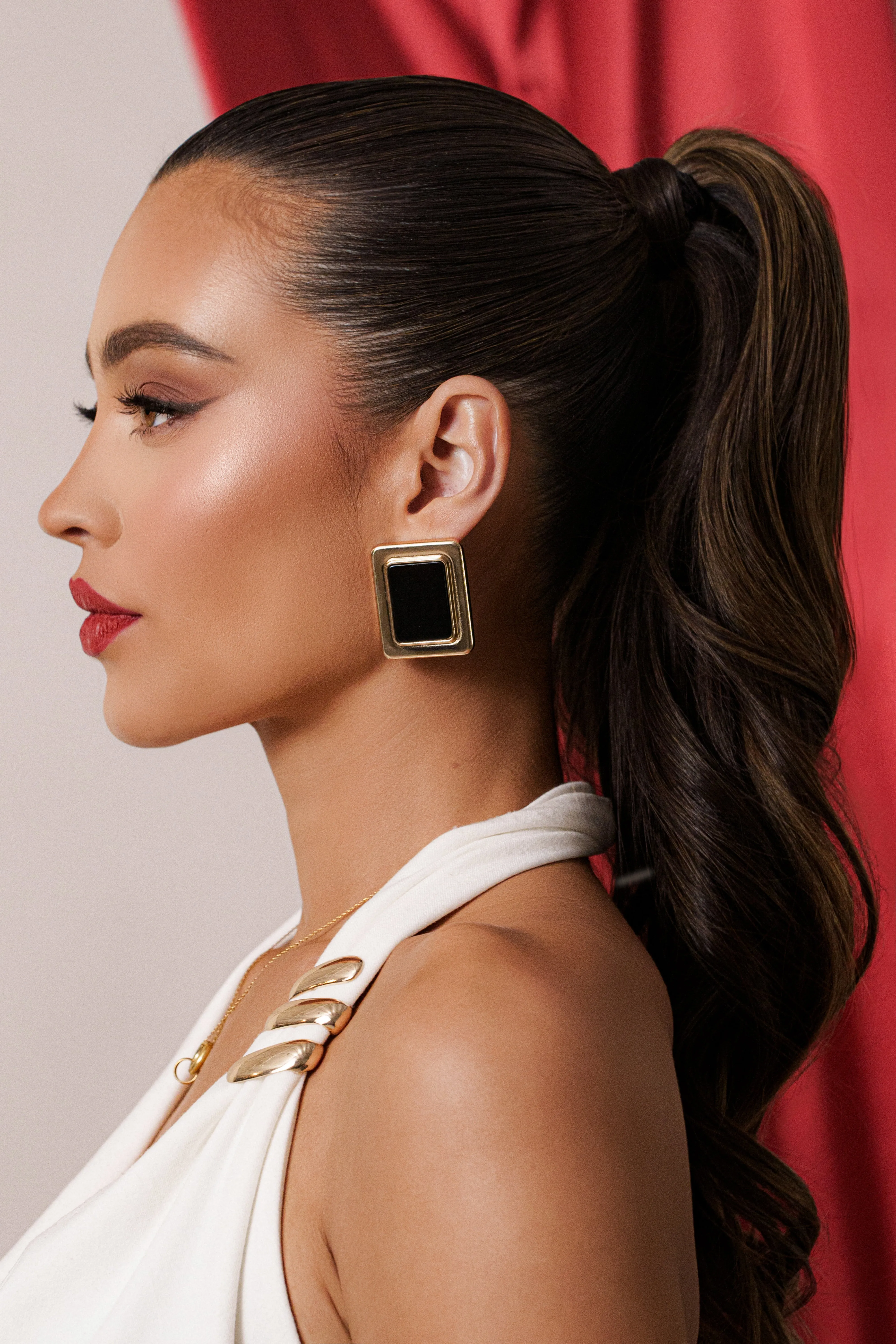 Black Heritage Squared Earrings sold by JLUXLABEL product image thumbnail 3