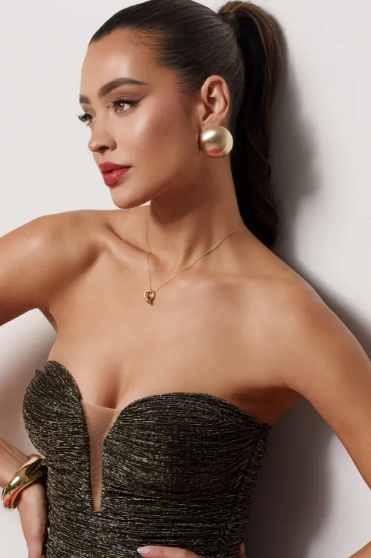 Gold Round Matte Studs sold by JLUXLABEL