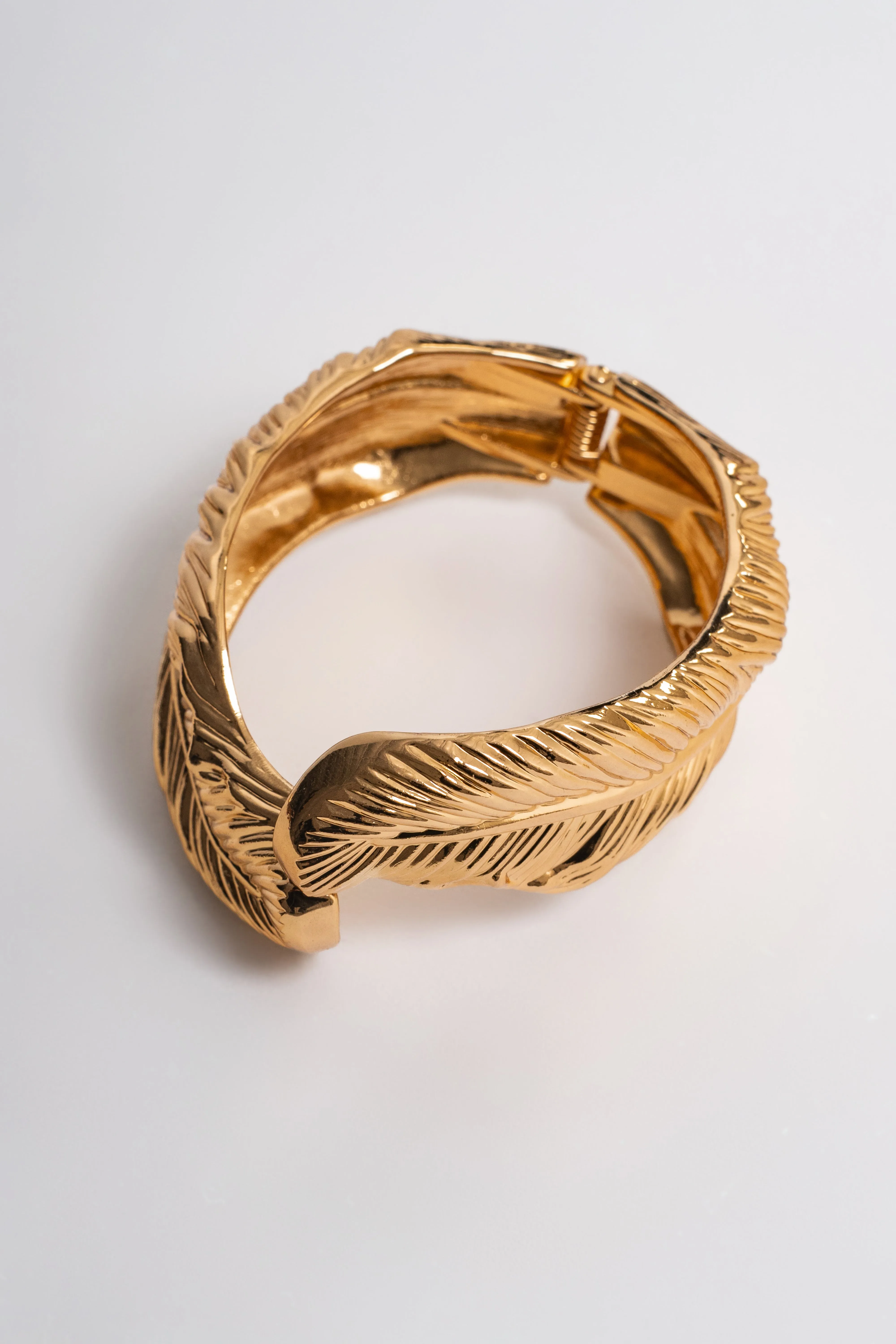 Gold Leaf Hinge Bracelet sold by JLUXLABEL
