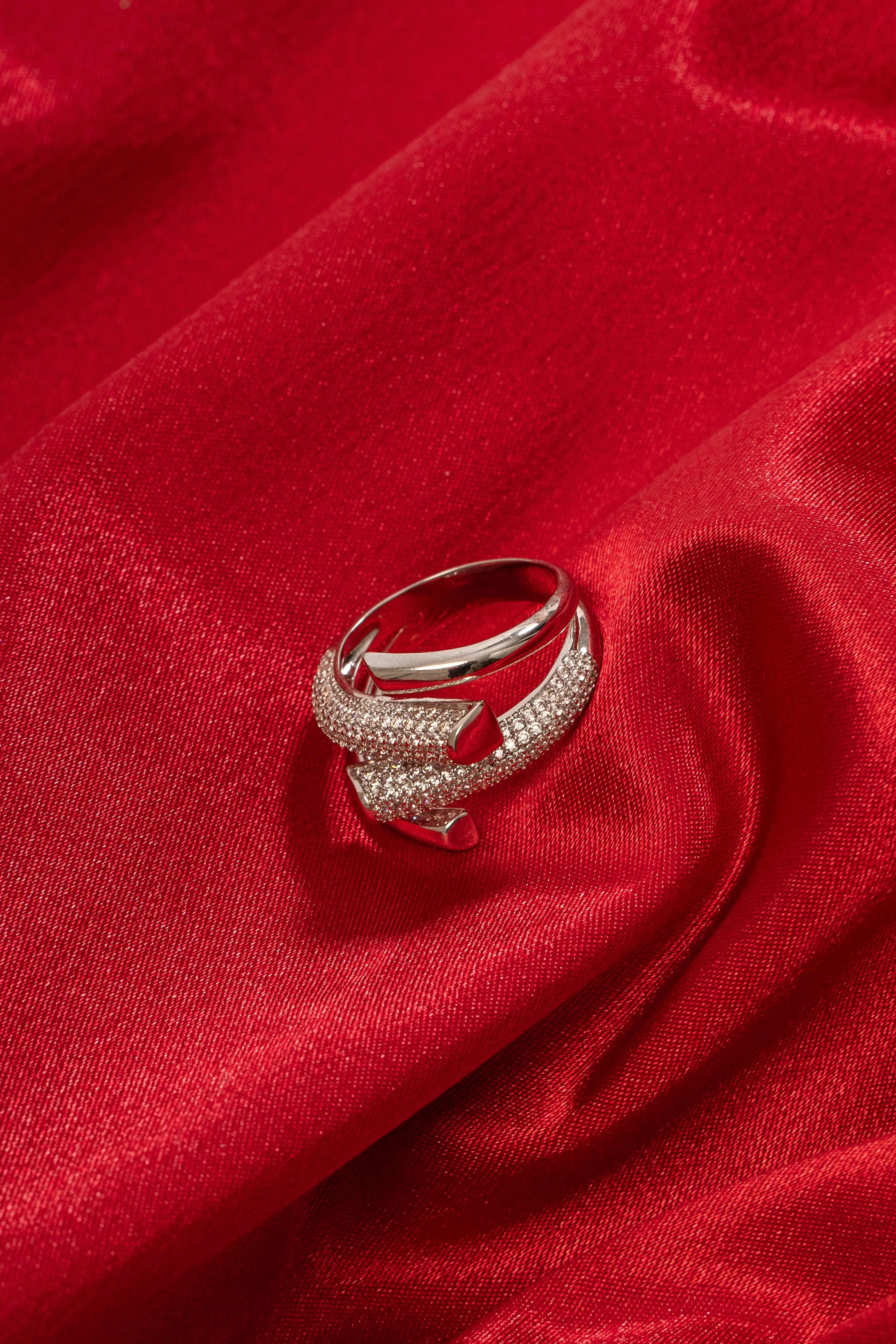 Silver Emme Paved Ring sold by JLUXLABEL