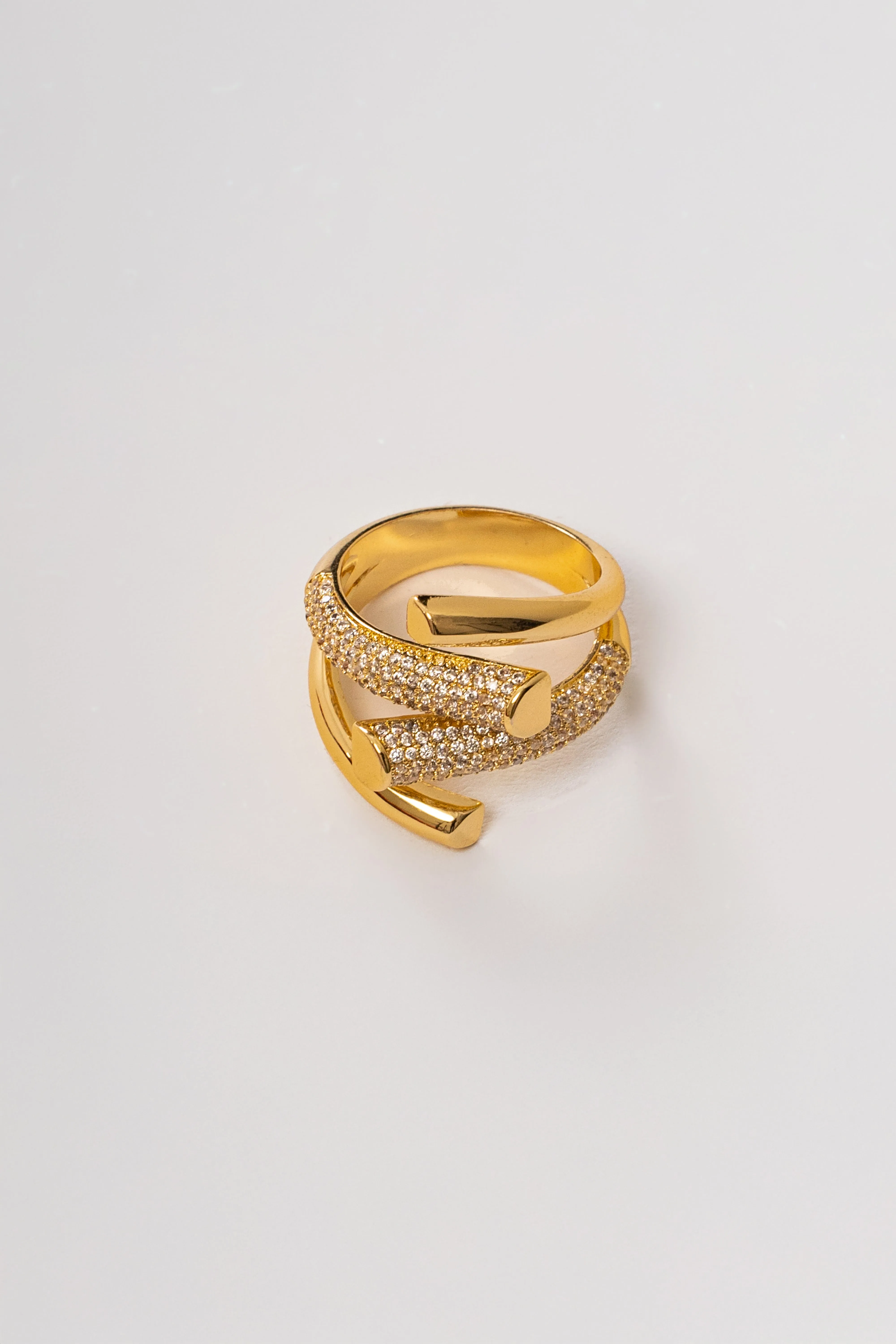 Gold Emme Paved Ring sold by JLUXLABEL product image thumbnail 2