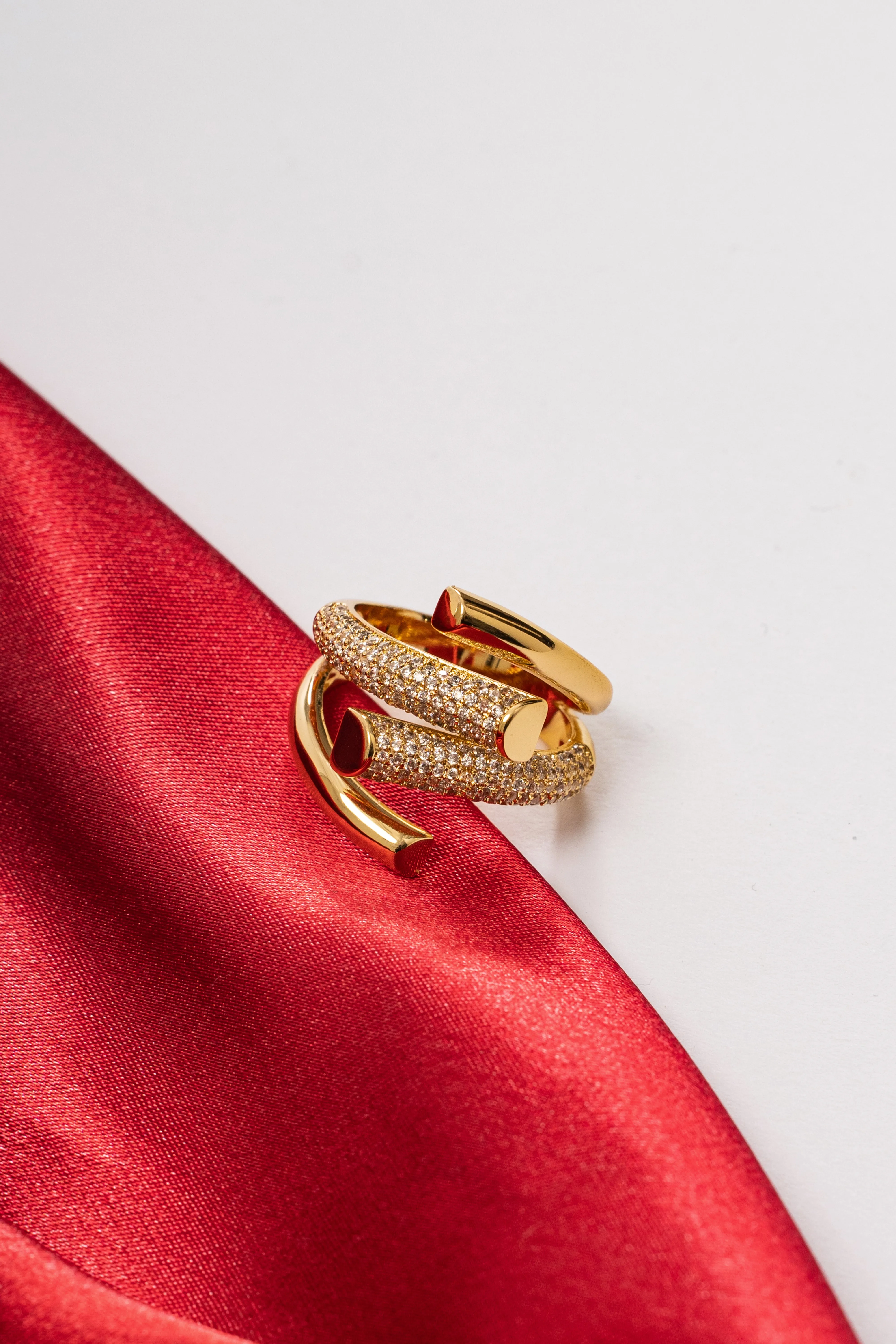 Gold Emme Paved Ring sold by JLUXLABEL product image thumbnail 3