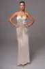 Champagne Surreal Satin Maxi Dress sold by JLUXLABEL