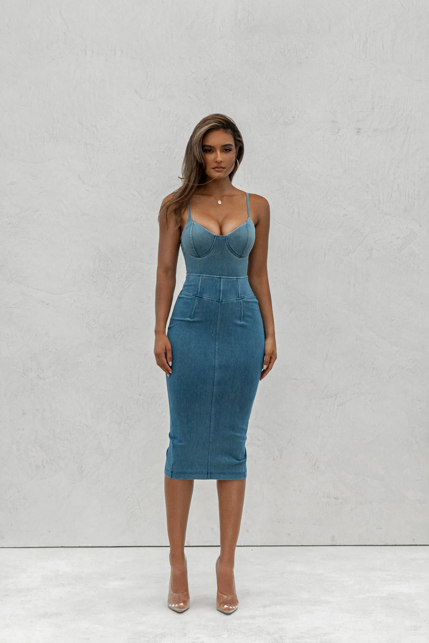 ANITA LONG DENIM SKIRT sold by JLUXLABEL product image thumbnail 4