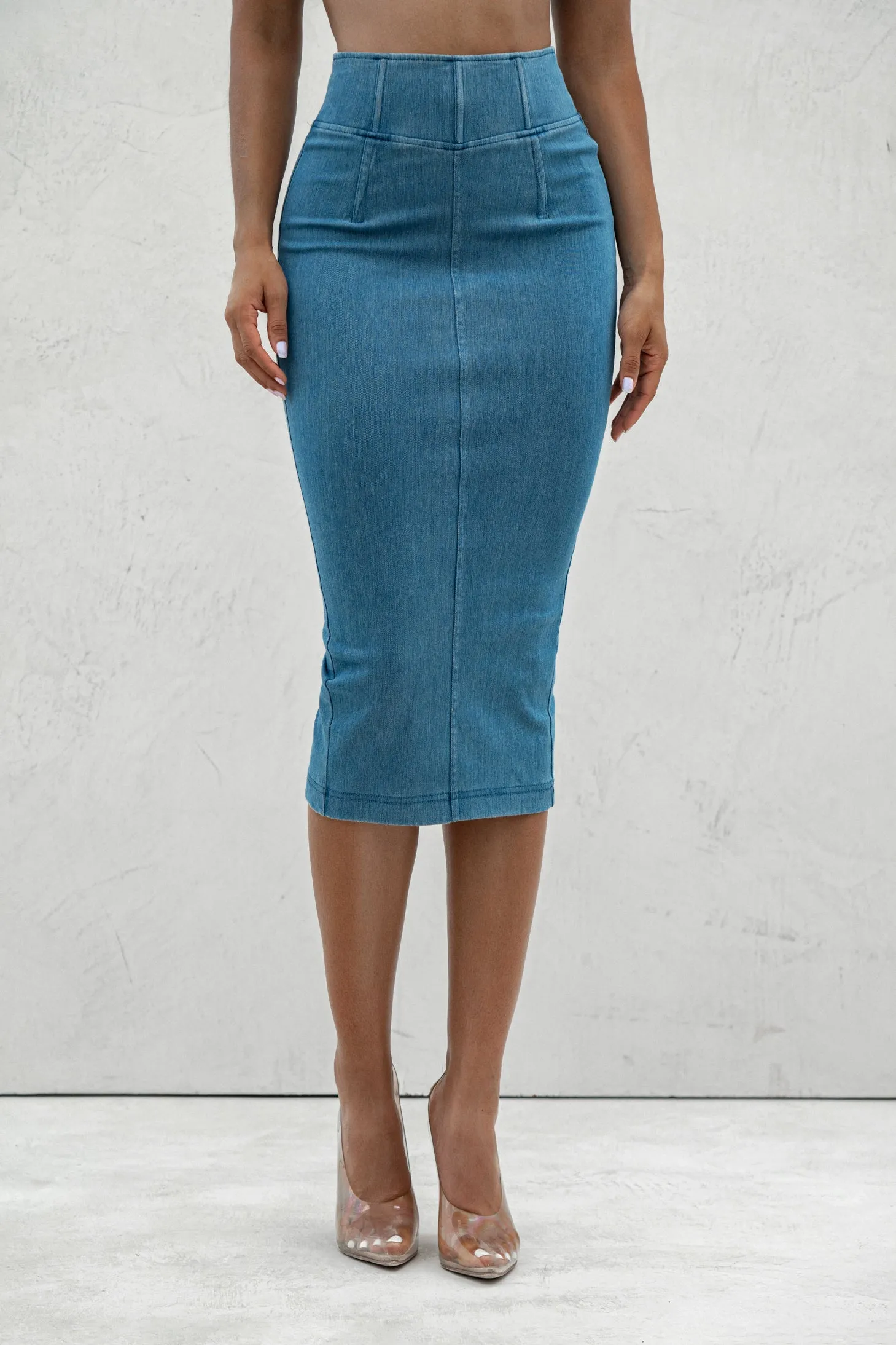 ANITA LONG DENIM SKIRT sold by JLUXLABEL product image thumbnail 2